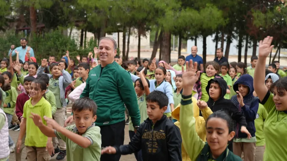 Adıyaman’da Öğrenciler Güne Egzersizle Başlıyor