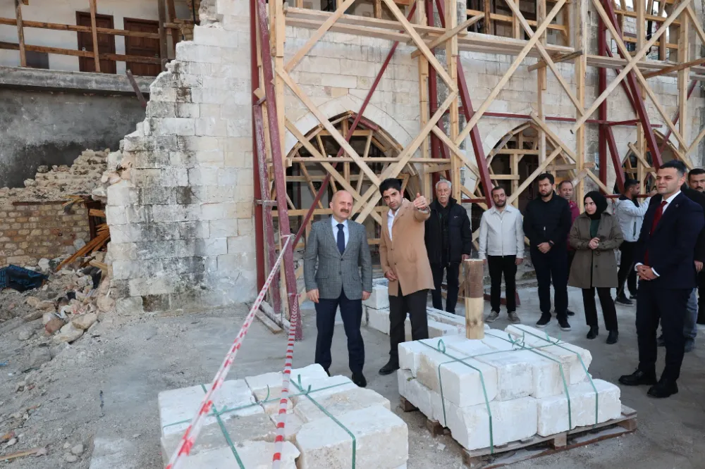 Tarihi Tuz Hanı’nda Restorasyon Hızla Sürüyor